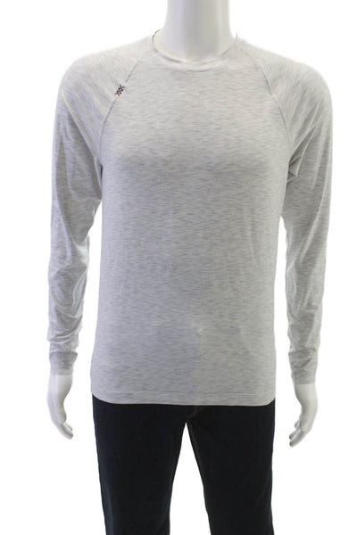 Rhone Mens Basic Gray Crew Neck Long Sleeve T-Shirt Nylon Size S