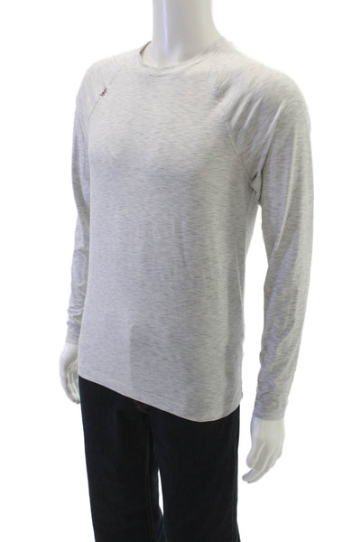 Rhone Mens Basic Gray Crew Neck Long Sleeve T-Shirt Nylon Size S