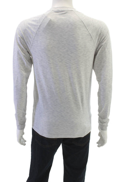 Rhone Mens Basic Gray Crew Neck Long Sleeve T-Shirt Nylon Size S