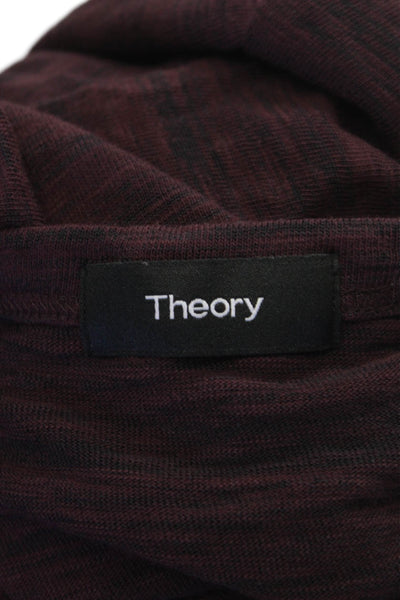 Theory Mens Red Cotton Crew Neck Long Sleeve T-Shirt Size S