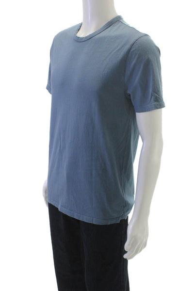Vince Mens Blue Cotton Crew Neck Short Sleeve T-Shirt Size S