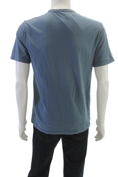 Vince Mens Blue Cotton Crew Neck Short Sleeve T-Shirt Size S