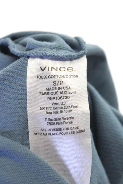 Vince Mens Blue Cotton Crew Neck Short Sleeve T-Shirt Size S