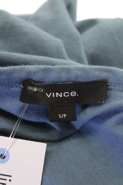 Vince Mens Blue Cotton Crew Neck Short Sleeve T-Shirt Size S