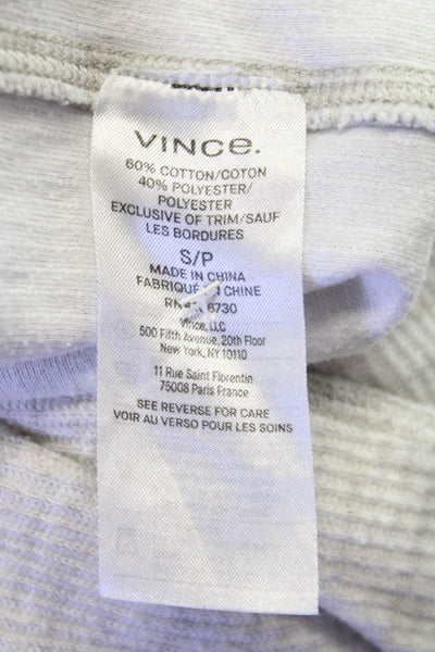 Vince Mens Long Sleeve Gray Cotton T-Shirt Size S