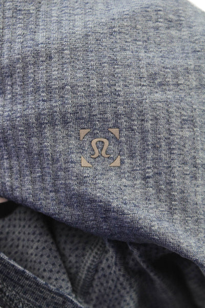 Lululemon Women Blue Geometric Sleeveless Crew Neck Basic Tank Size S