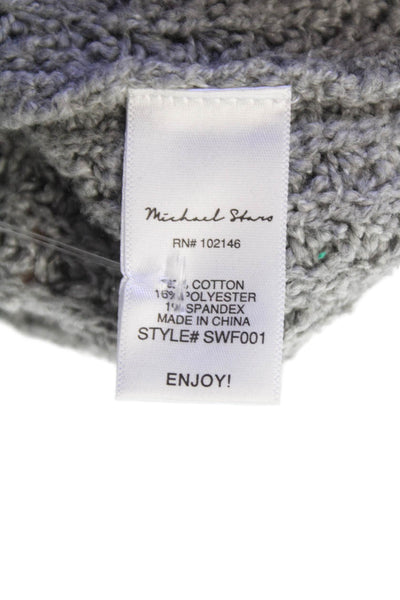 Michael Stars Womens V-Neck Pullover Sweater Gray Short Sleeve Size M