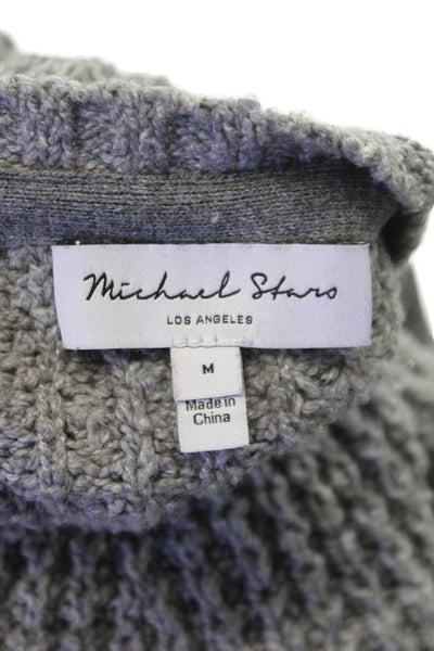 Michael Stars Womens V-Neck Pullover Sweater Gray Short Sleeve Size M