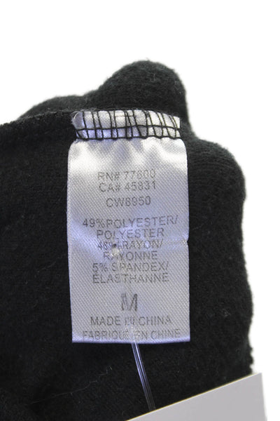Chaser Womens Black V-Neck Pullover Hoodie Polyester Size M