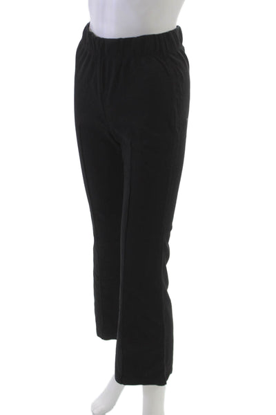 Stateside Women Cropped Black Pull On Polyester Pants 26 Inseam Size S