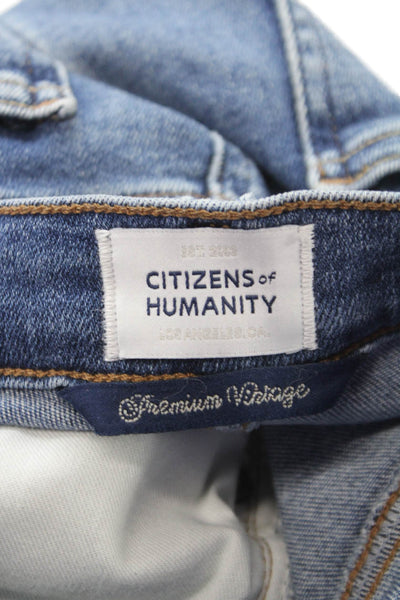 Citizens of Humanity Womens Straight High Rise Blue Cotton Jeans Size 28