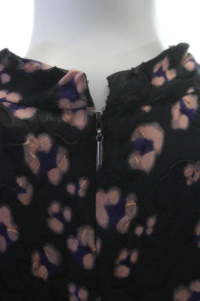 Rebecca Taylor Womens Silk Animal Print Mini Dress Size 12