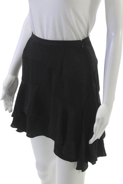 Rebecca Taylor Women Mini Flare Skirt Black Size 0
