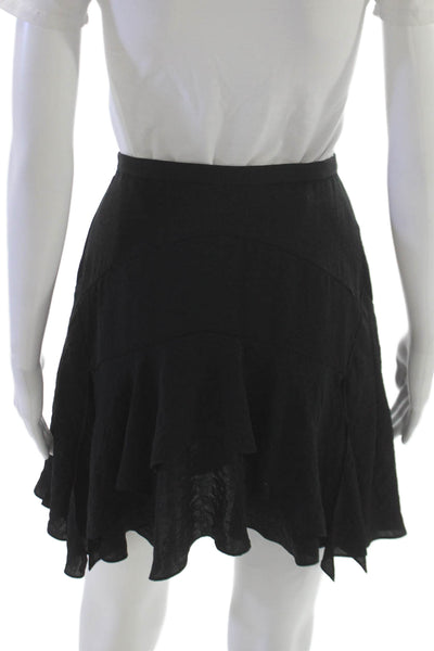 Rebecca Taylor Women Mini Flare Skirt Black Size 0