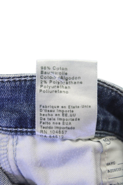 AG Adriano Goldschmied Womens Blue Mid Rise Ankle Jeans 24 Inseam Size 25