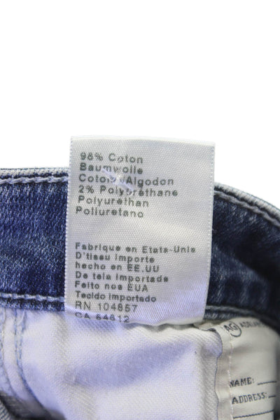 AG Adriano Goldschmied Womens Blue Mid Rise Ankle Jeans 24 Inseam Size 25