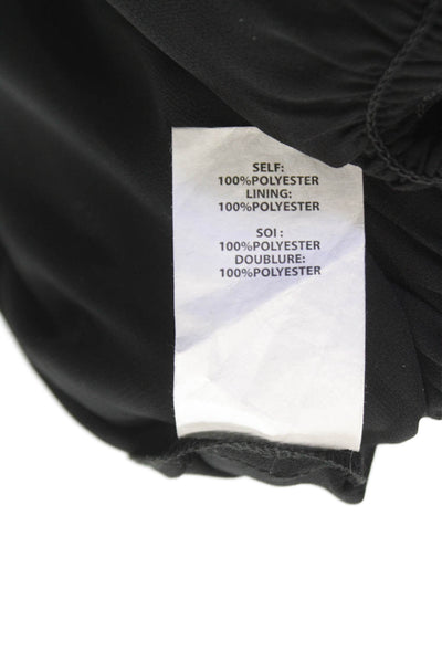 Ramy Brook Women Fit & Flare Halter Black Maxi Dress Size M