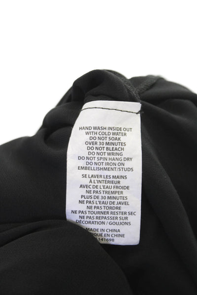 Ramy Brook Women Fit & Flare Halter Black Maxi Dress Size M