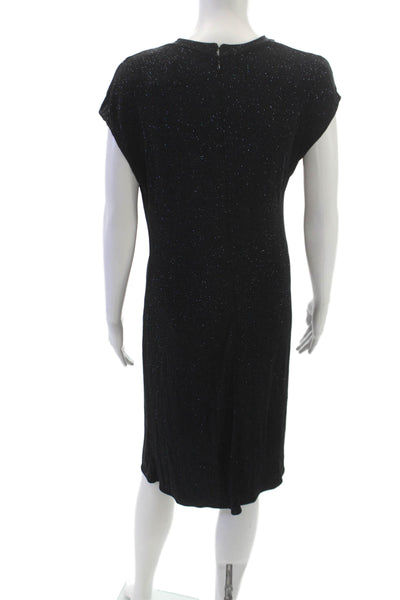 Armani Collezioni Women Sheath Dress Black V-Neck Size 10