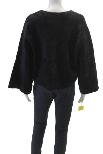 Adroit Atelier Women Basic Jacket Black Long Sleeve Button Size XL