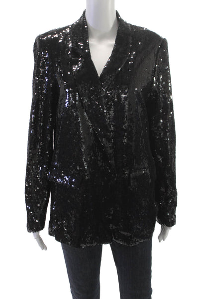 Picadilly Women Blazer Black Button Long Sleeve Size L