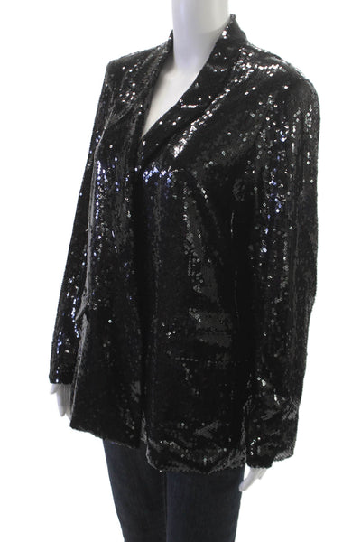 Picadilly Women Blazer Black Button Long Sleeve Size L