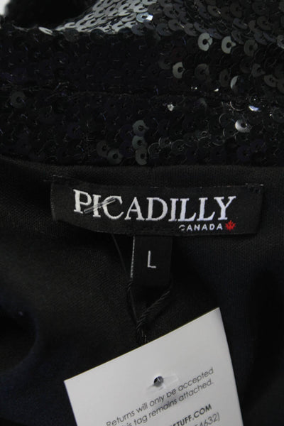 Picadilly Women Blazer Black Button Long Sleeve Size L