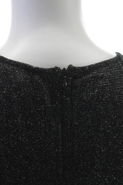 Apricot Women Maxi Dress Black Keyhole Neck Long Sleeve Zip Polyamide Size S