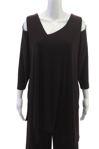 Sympli Women Purple V-Neck 3/4 Sleeve Set Size 14