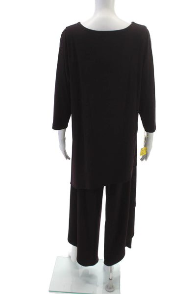 Sympli Women Purple V-Neck 3/4 Sleeve Set Size 14