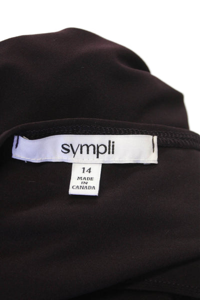 Sympli Women Purple V-Neck 3/4 Sleeve Set Size 14