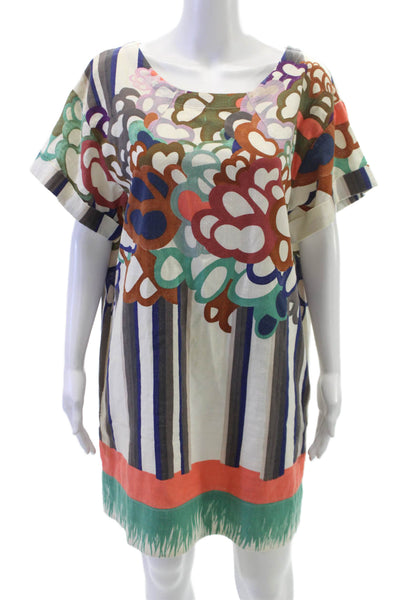 See by Chloe Women Multicolor Cotton Shift Mini Dress Size 10