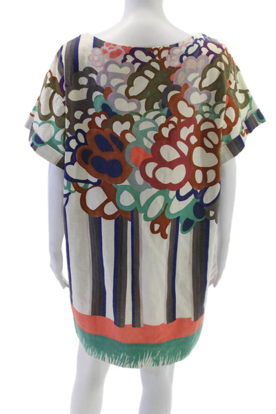 See by Chloe Women Multicolor Cotton Shift Mini Dress Size 10