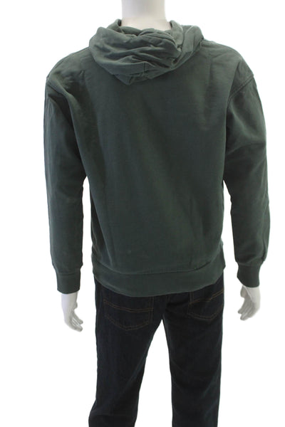 Scotch & Soda Mens Green Cotton Pullover Hoodie Long Sleeve Round Neck Size S