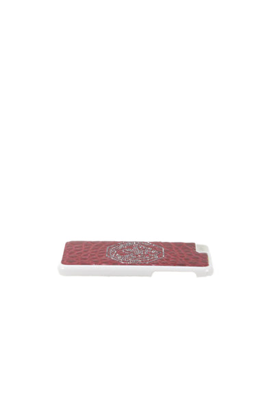 Tardini Unisex Adults Genuine American Alligator Jeweled iPhone Case Red