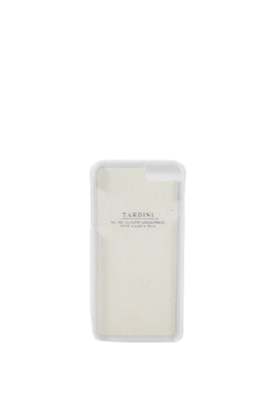 Tardini Unisex Red Genuine American Alligator Jeweled Large iPhone Case White