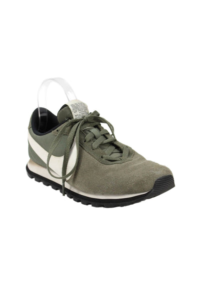 Nike Womens Lace Up Suede Canvas O.X. Sneakers Twilight Marsh White Size 8.5