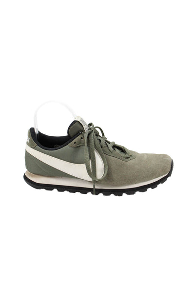 Nike Womens Lace Up Suede Canvas O.X. Sneakers Twilight Marsh White Size 8.5