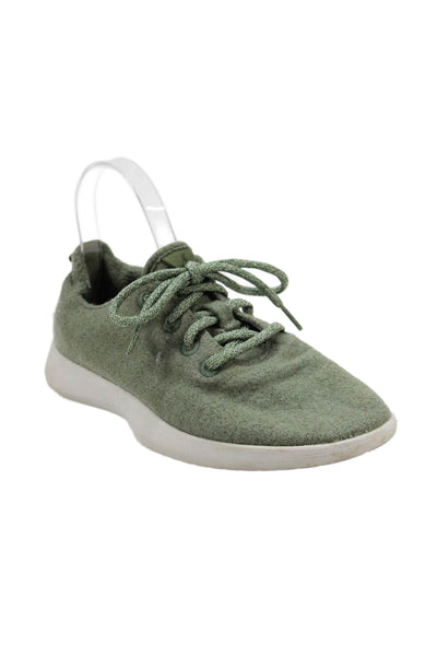Allbirds Womens Lace Up Round Toe The Wool Runners Running Sneakers Green Size 8