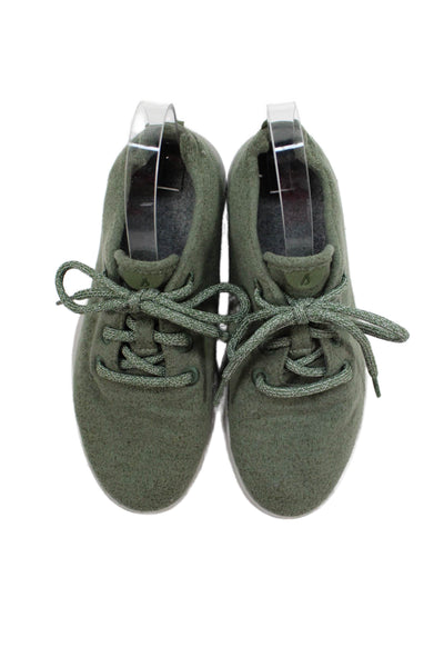 Allbirds Womens Lace Up Round Toe The Wool Runners Running Sneakers Green Size 8