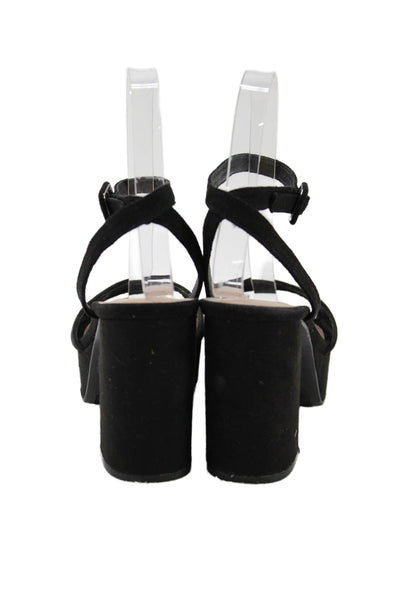 Chinese Laundry Womens Block Heel Platform Ankle Strap Sandals Black Size 6