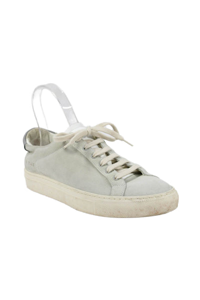 Woman by Common Projects Womens Lace Up Suede Low Top Sneakers Gray Size 38