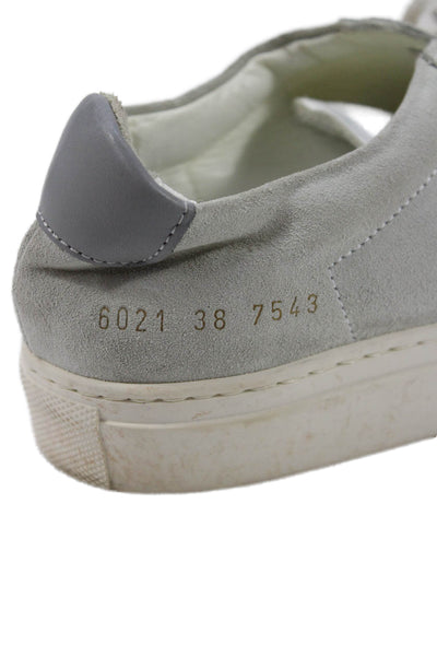 Woman by Common Projects Womens Lace Up Suede Low Top Sneakers Gray Size 38