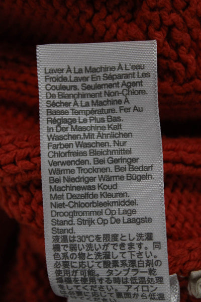 Madewell Womens Pullover Sweater Orange V-Neck Long Sleeve Size S