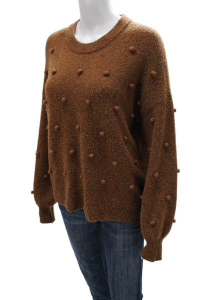 Madewell Womens Pullover Sweater Brown Wool Blend Crew Neck Long Sleeve Size S