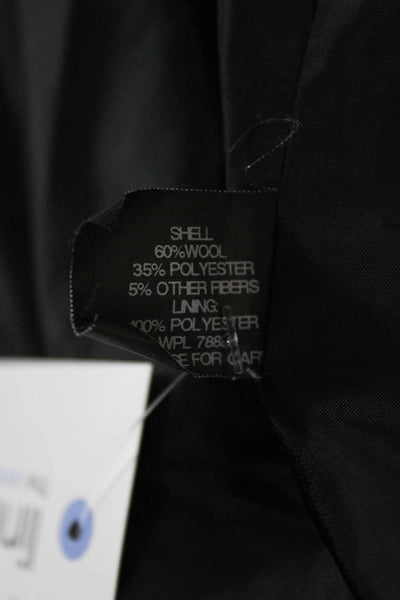 Michael Michael Kors Womens Pea Coat Black 60% Wool Button Size 6