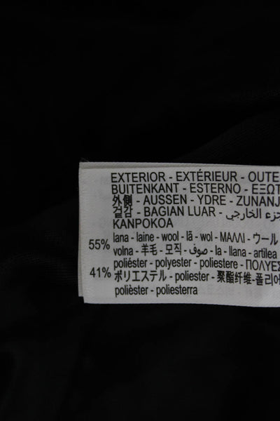 Zara Womens Gray Wool Blend Overcoat Button Closure Size L