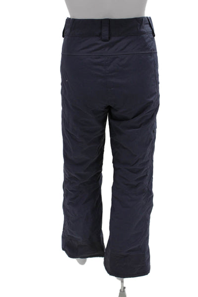 The North Face Womens Zipper Fly Straight Leg Logo Snow Pants Purple Size Medium