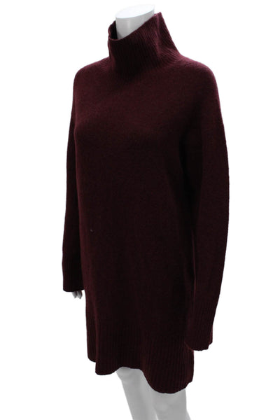 Everlane Women Sweater Dress Red Turtleneck Long Sleeve Wool Blend Size S