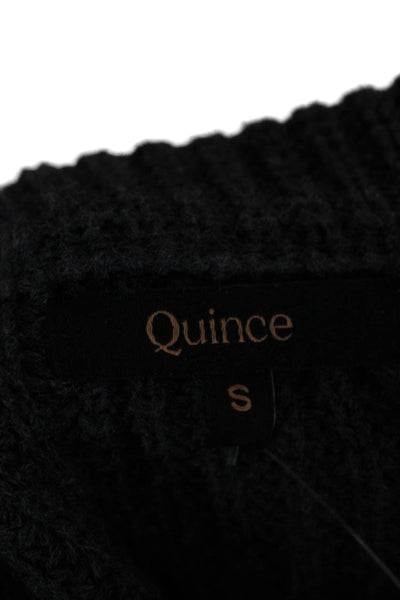 Quince Women Pullover Sweater Gray Crew Neck Long Sleeve Organic Cotton Size S